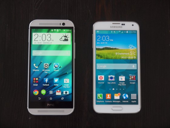 SGS5 vs HTC One